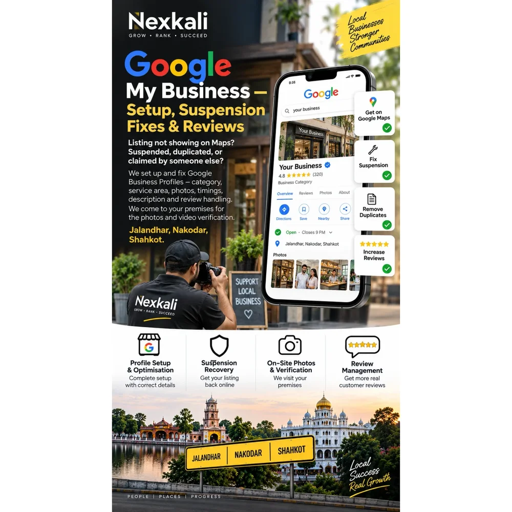 Google My Business Management Services - Business & Professional Services by Nexkali