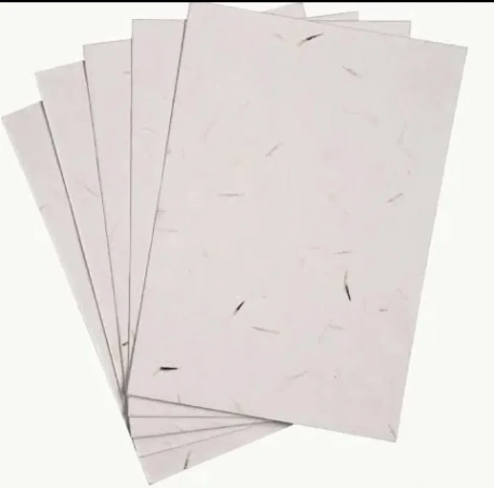 Flower Seeded Cotton Rag Paper Sheets - Paper & Stationery by Hindustan Handmade Paper Products