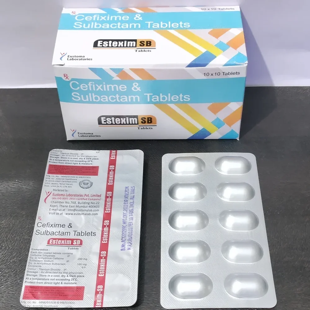 Estexim-sb Tablet (cefixime200mg& Sulbactum 150mg Tablet) - Healthcare & Medical by Eustoma Laboratories Pvt. Ltd.