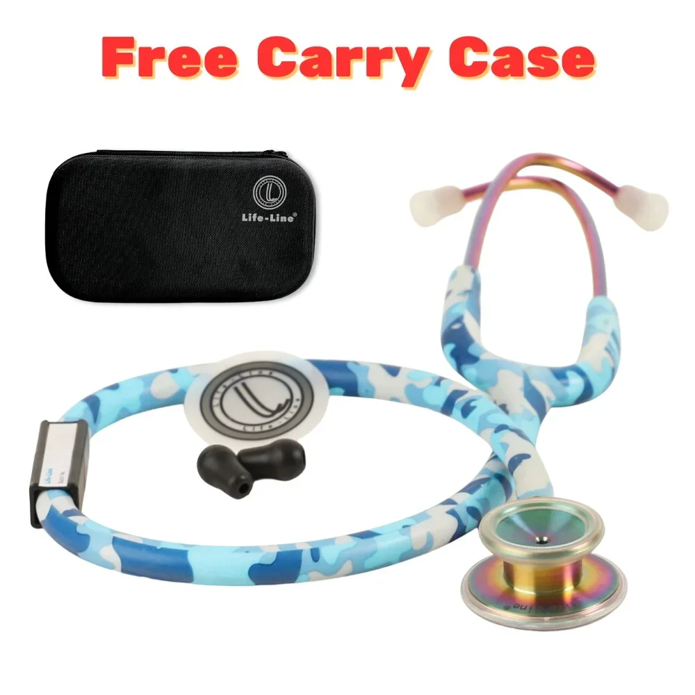 LIFE LINE 'VICTORY BLUE' Single Diaphragm Stethoscope for Adults - Healthcare & Medical by Accurate Surgicals