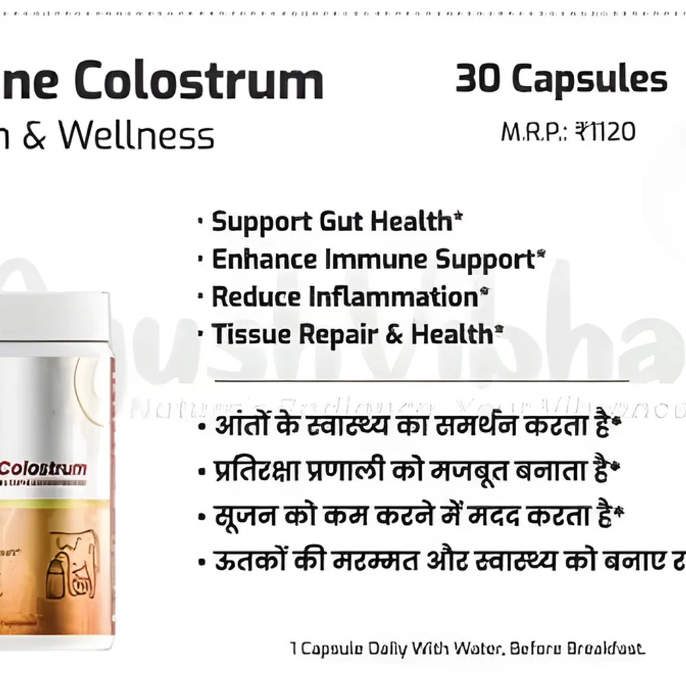 AyushVibha Bovine Colostrum Capsules - Healthcare & Medical by JM Global Exports