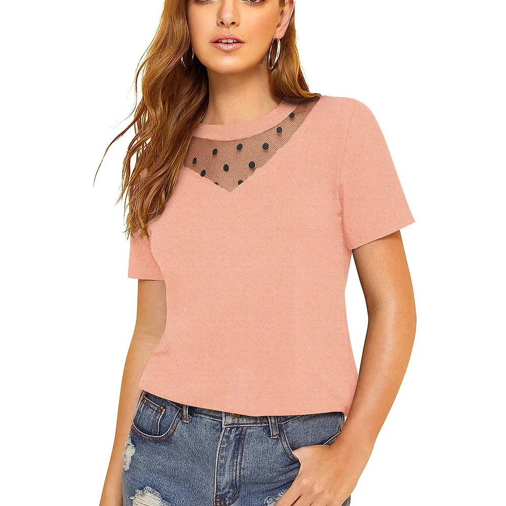 Peach Short Sleeves T-Shirt - Textiles & Apparel by Cara Exim