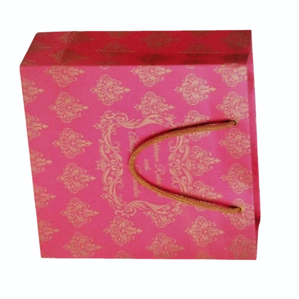 Pink Paper Handle Carry Bag - Packaging & Printing by Devx Enterprises