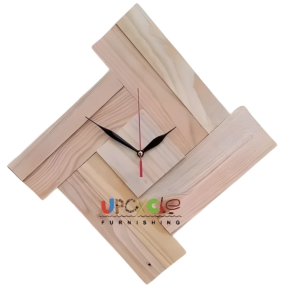 Rustic Reclaimed Wood Pallet Wall Clock - Home & Kitchen by Upcycle Furnishing India