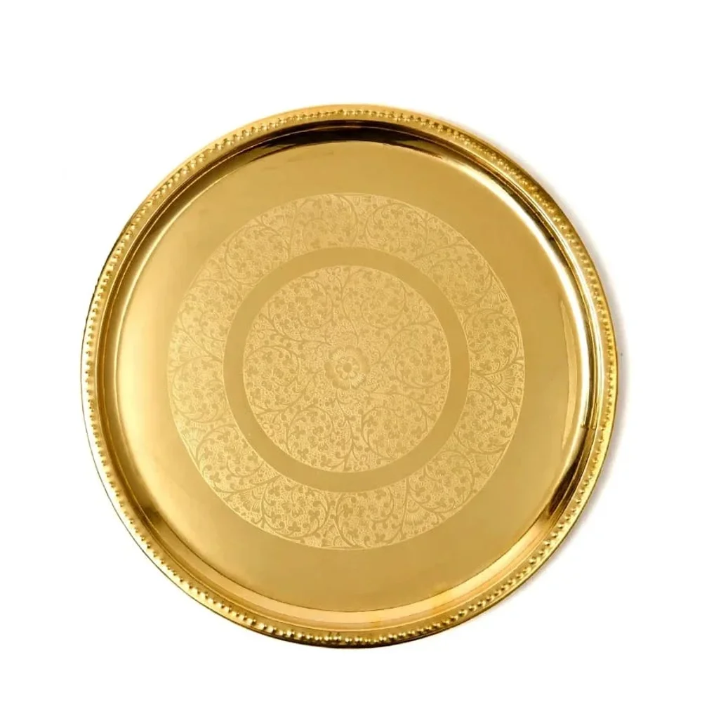 Stainless Steel Thali Set with PVD Gold Coating - Home & Kitchen by Moradabad Hotelware