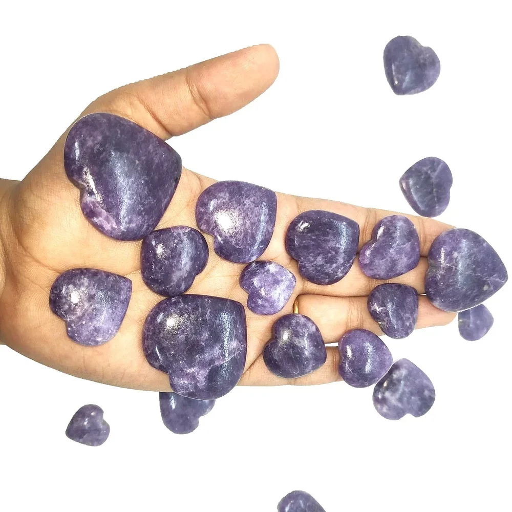 Lepidolite Hearts - Home & Kitchen by Zairish Global