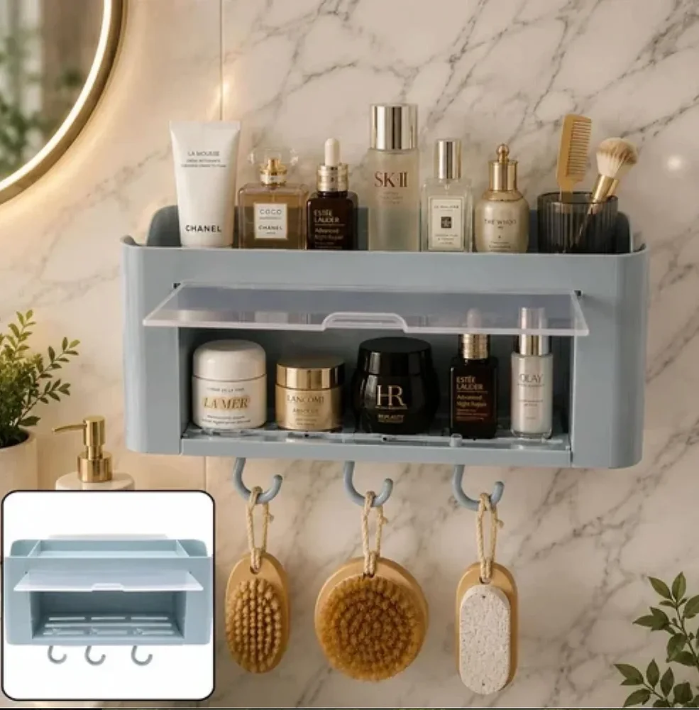 Wall Mounted Shelf Organiser for Cosmetics - Home & Kitchen by SK E-Commerce