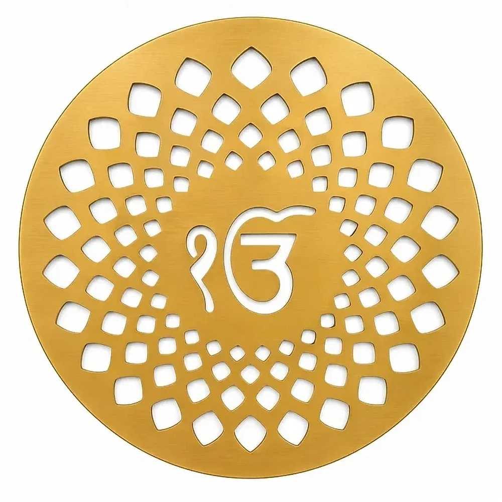 Ik Onkar Aura Premium Brass Wall Plaque - Handicrafts & Gifts by Golden Engg Works