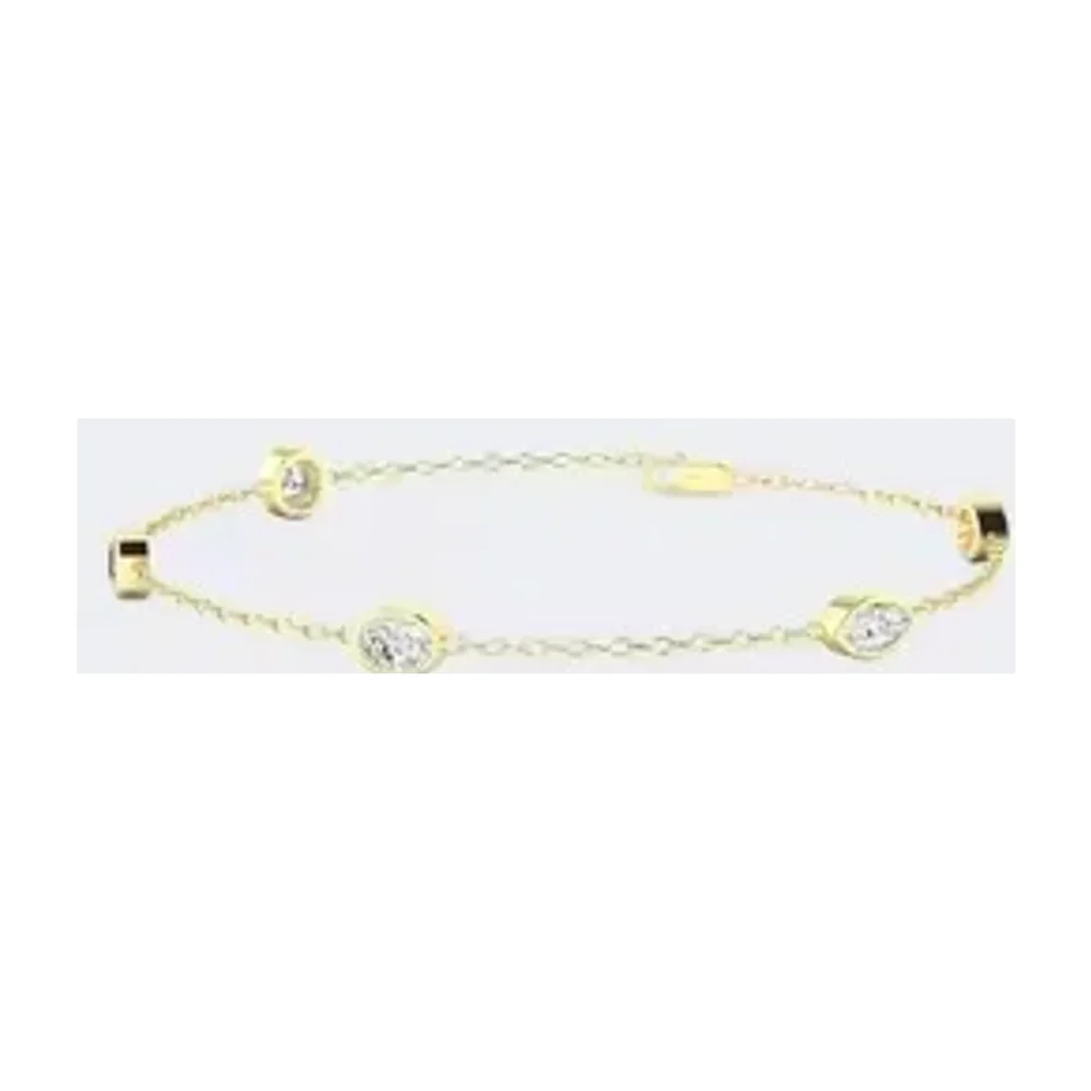14K Gold Lab Grown Diamond Bracelet for Women - Gems & Jewelry by Saatvikam Exports