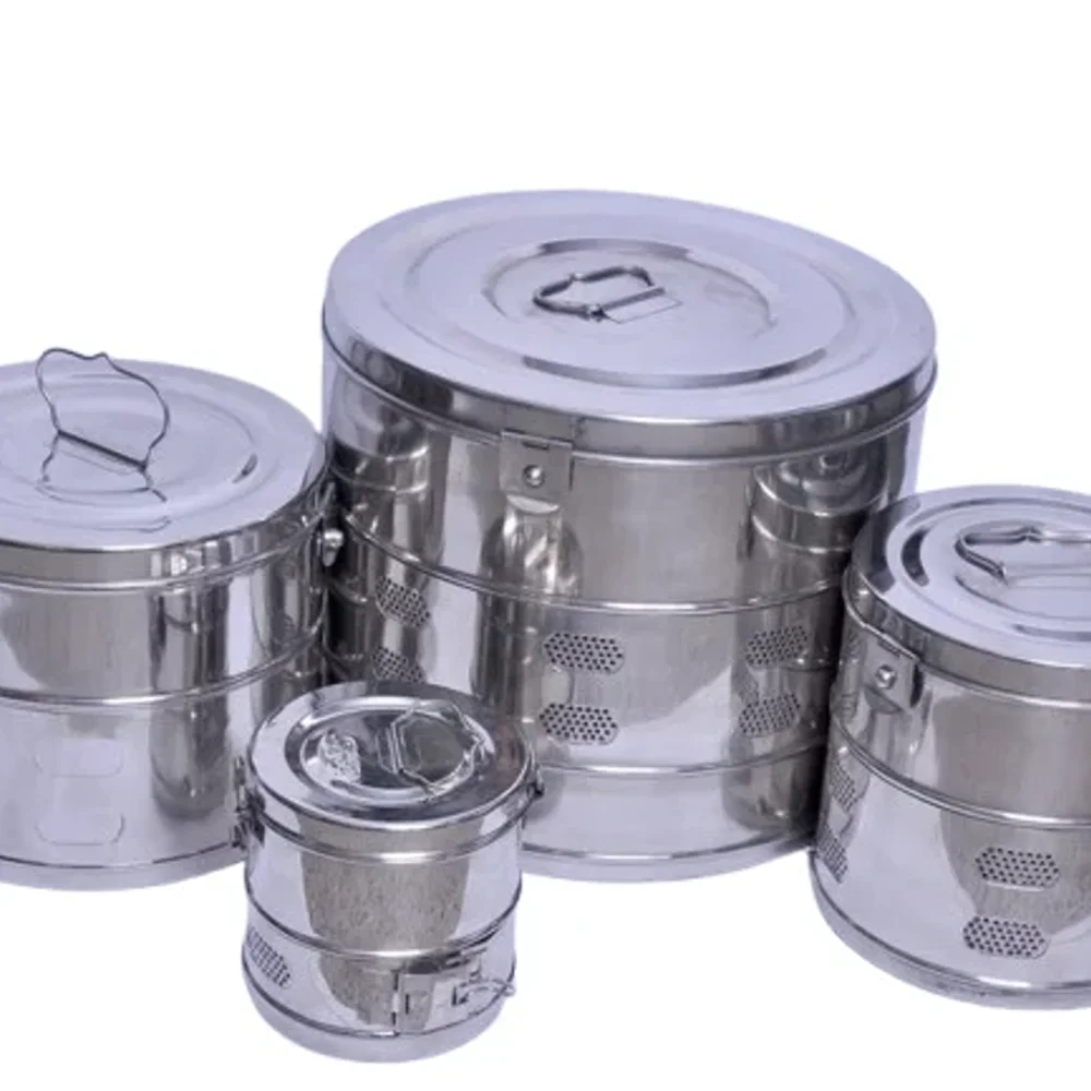 Stainless Steel Jointless Dressing Drum - Healthcare & Medical by Accurate Surgicals