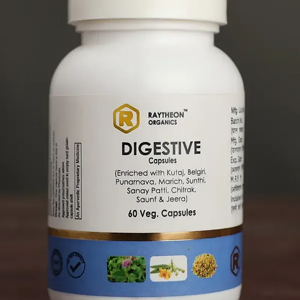 Raytheon Organics Vegetarian Digestive Capsules 60 Count - Healthcare & Medical by Raytheon Organics