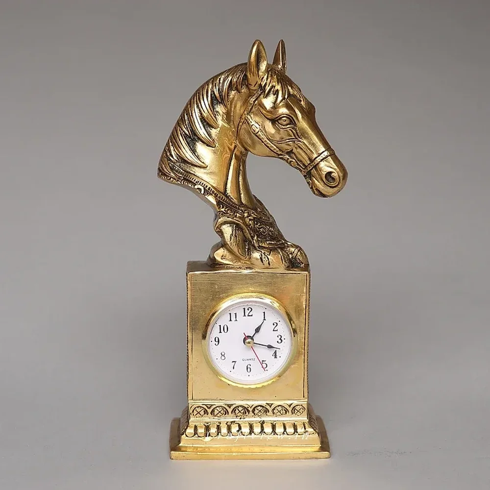 Brass Tabletop Analog Clock - Home & Kitchen by Craftsview