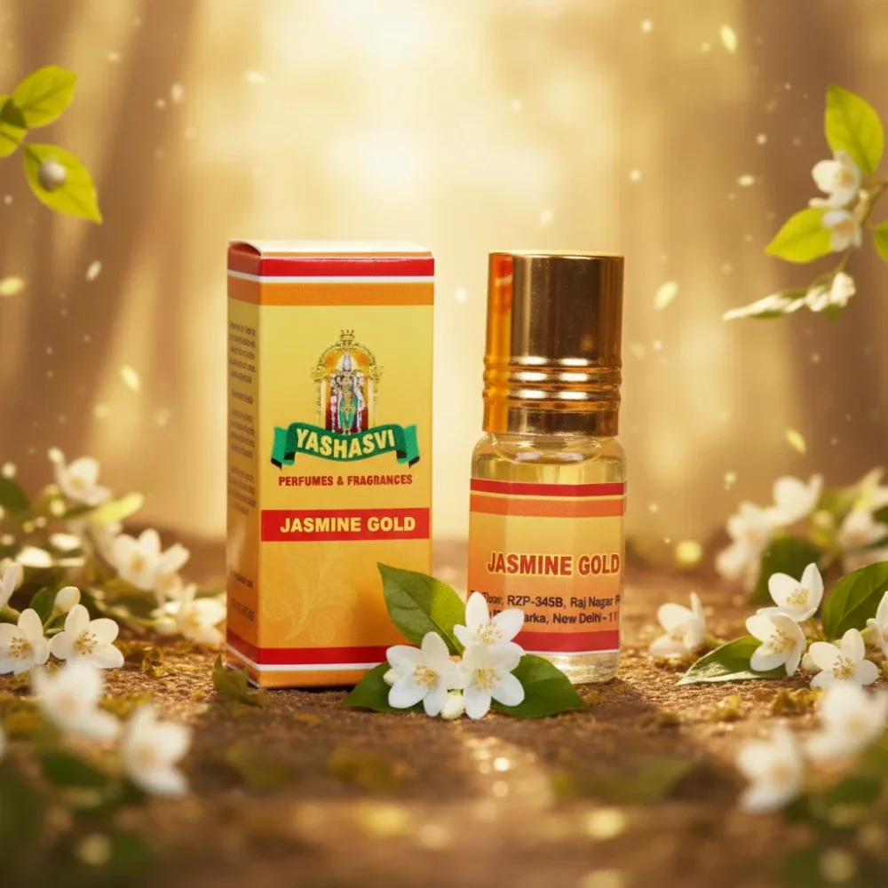 Yashasvi's Jasmine Gold Natural Handmade Fragrance Oil 3 ML - Beauty & Personal Care by Yashasvi Perfumes and Fragrances