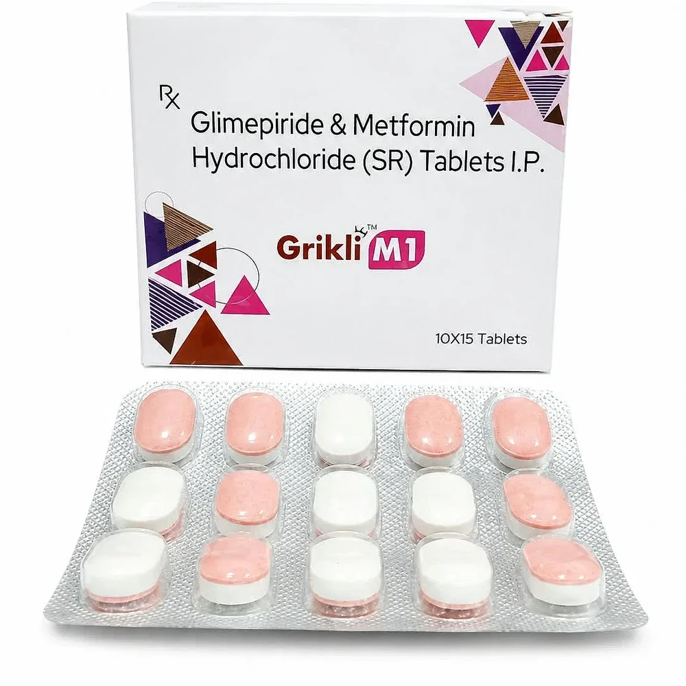 Glimipride 1mg Metformin HCl 500mg Bilayered Tablet - Healthcare & Medical by Prector Lifesciences