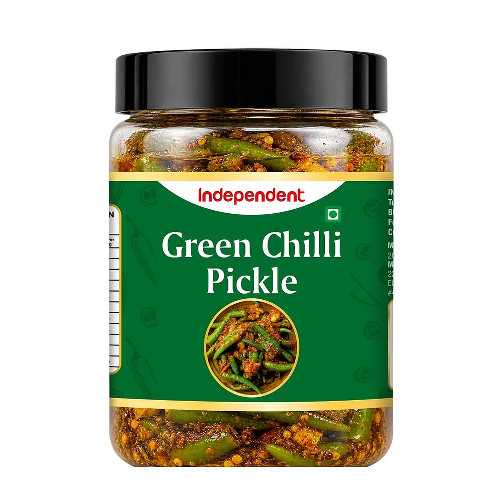 North Indian Sliced Green Chilli Pickle 900gm - Food & Agriculture by Eternal