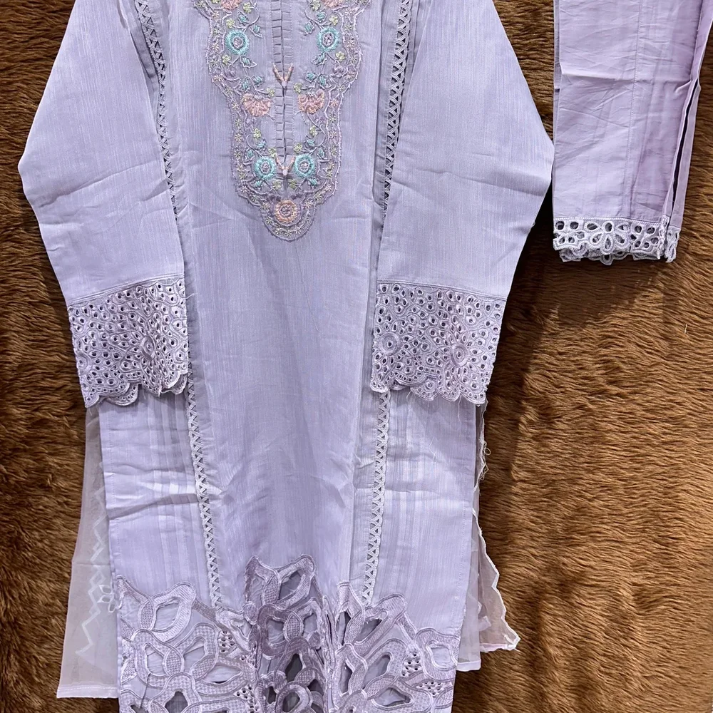 Heavily Embroidered Cotton Net Kurta Set - Textiles & Apparel by Ayzel Pvt. Ltd.