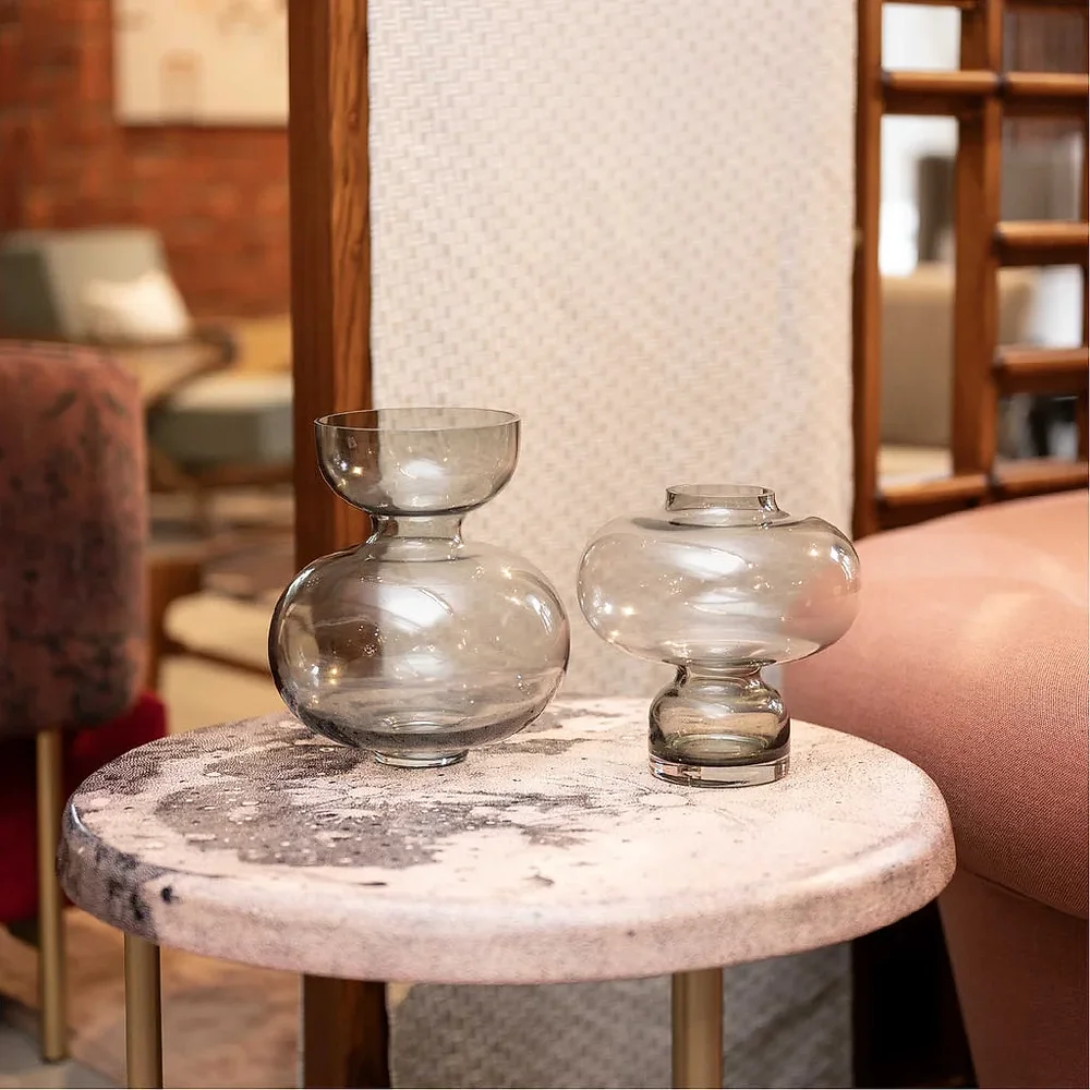 Clear Glass Vases (Set of 2) - Home & Kitchen by Wooden Owl Design Pvt. Ltd.