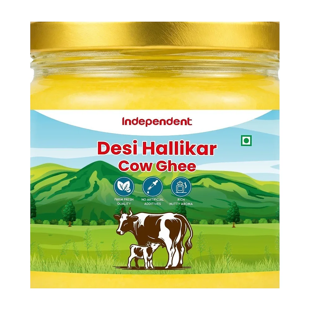Hallikar Cow A2 Desi Ghee 250 ml Glass Jar - Food & Agriculture by Eternal