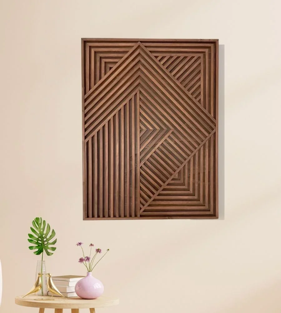 Acacia Wood Wall Art Panels – Handcrafted Brown Finish - Handicrafts & Gifts by Razvi Exports