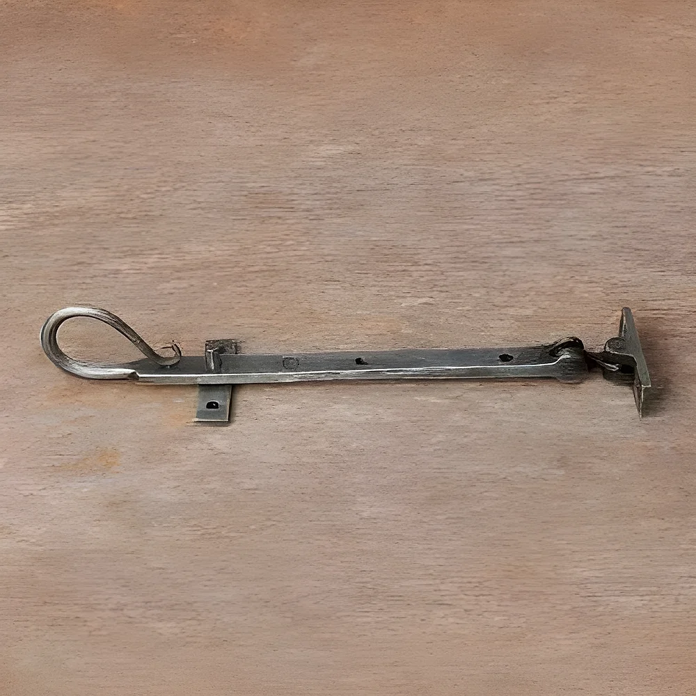 Hand Forged Iron Hardware Iron Window Stay Medium HC-867B - Construction & Building Materials by The Hardware Hut