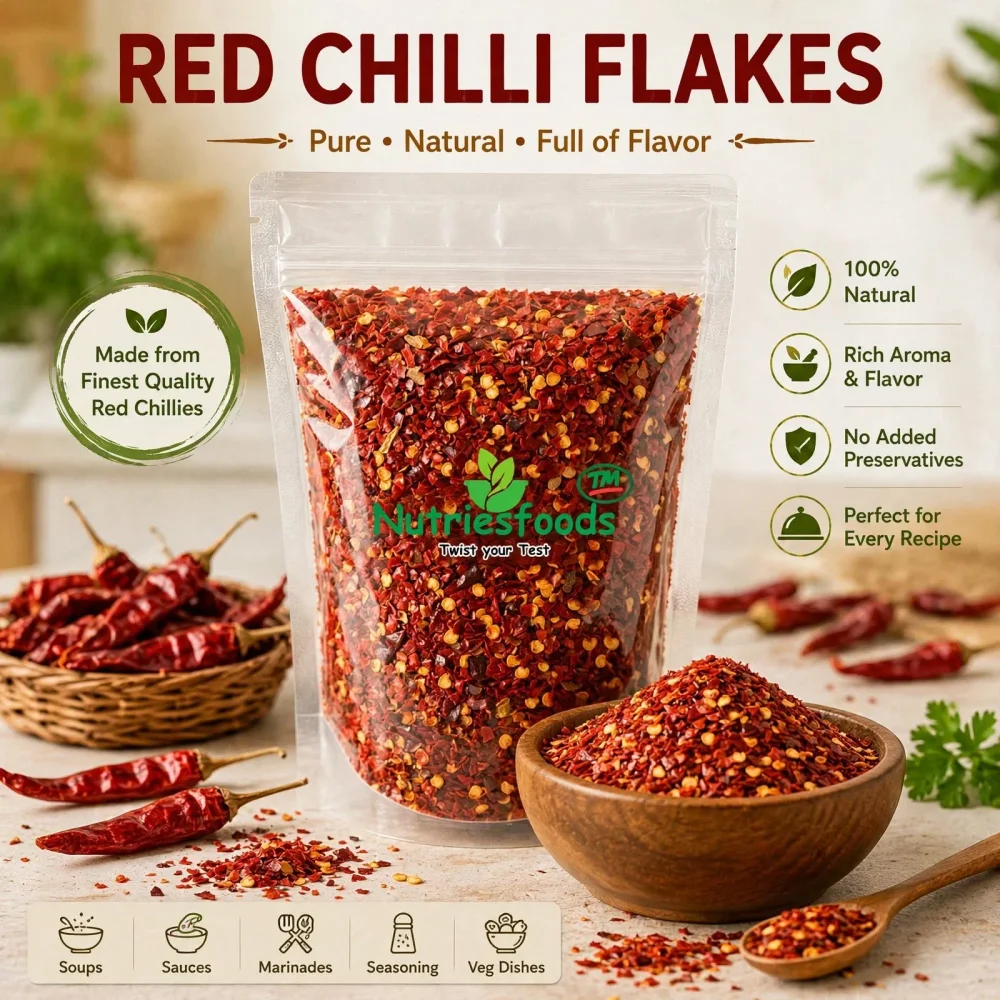 Pure Red Chilli Flakes Grade A - Food & Agriculture by Nutriesfoods