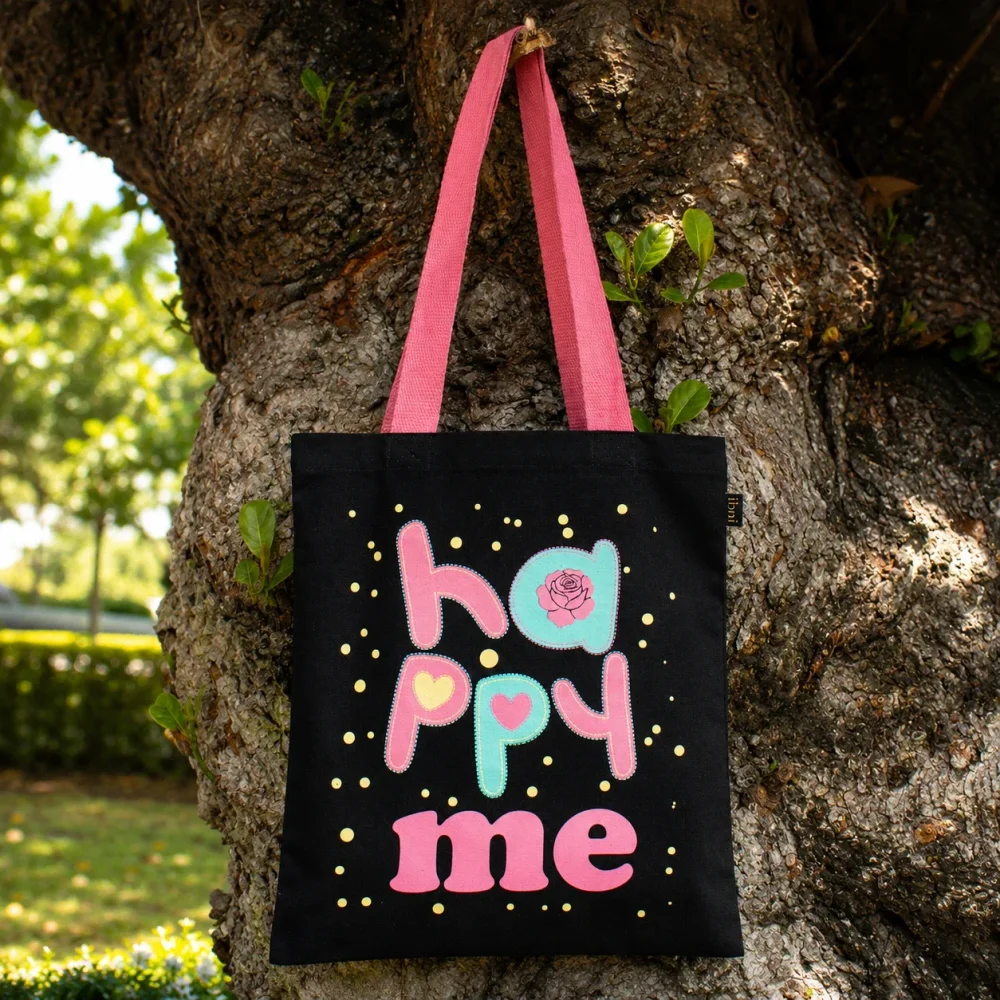Ibni Cotton Canvas Tote Bag With Zipper Pocket - Footwear, Bags & Leather Goods by Ibni Pvt. Ltd.