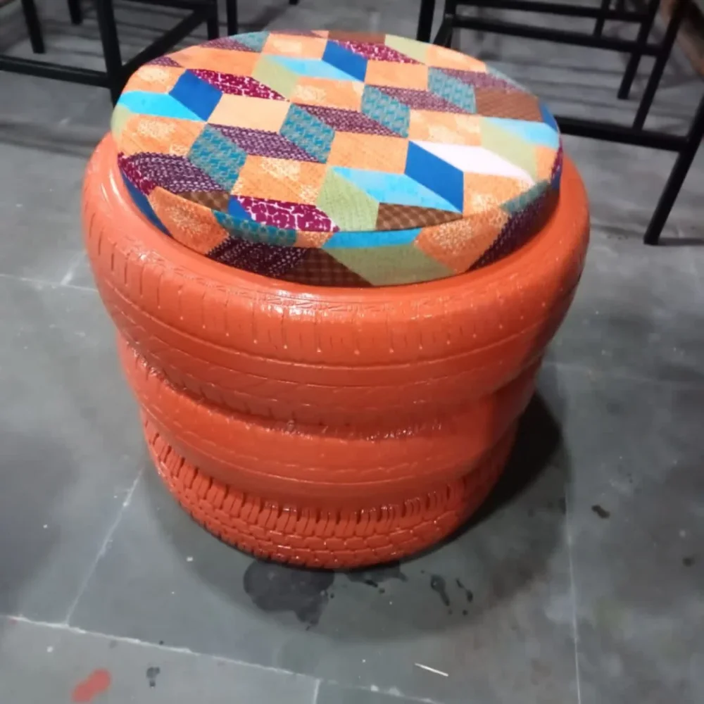 Recycled Tyre Stool - Furniture & Interiors by Upcycle Furnishing India