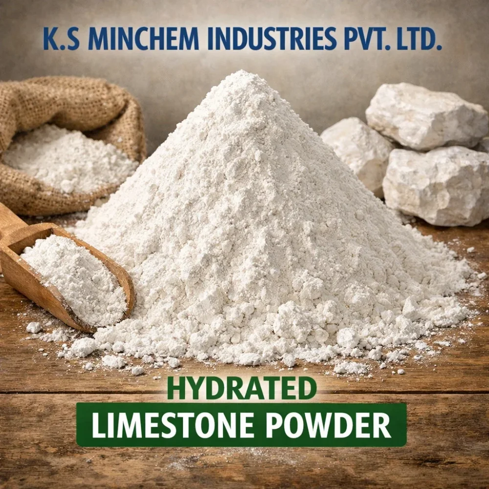 Premium Hydrated Lime Powder 200-500 Mesh - Construction & Building Materials by K.S Minchem Industries Pvt. Ltd.