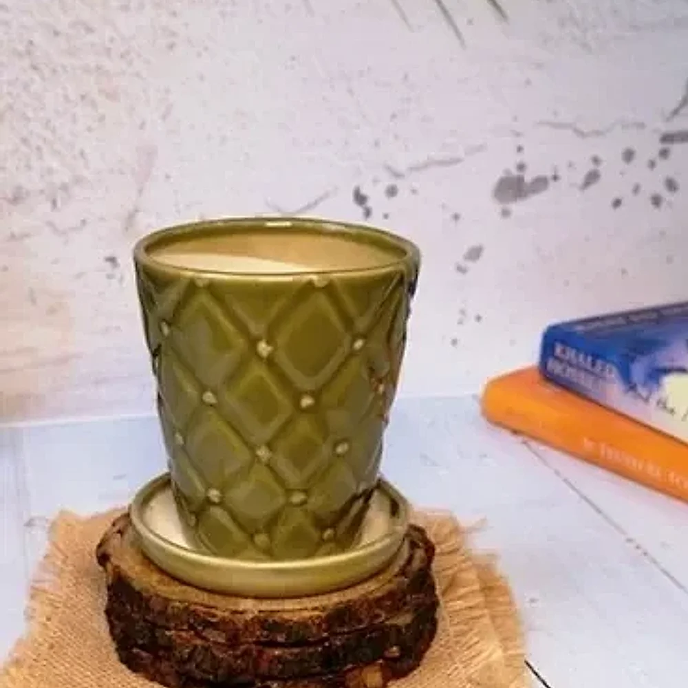 Green Oval Ceramic Planter - Home & Kitchen by Cerra and Terra Home Decor