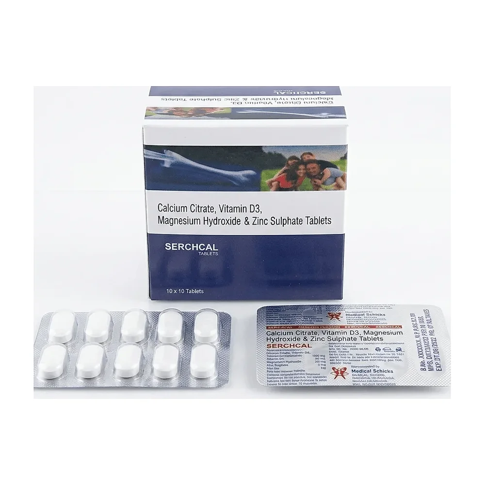 Calcium Citrate Vitamin D3 Magnesium Zinc Sulphate Tablets - Healthcare & Medical by Healthserch Pharma LLP