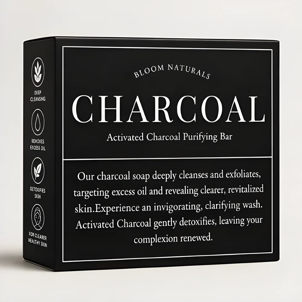 Activated Charcoal Purifying Bar - Beauty & Personal Care by Bloom Naturals