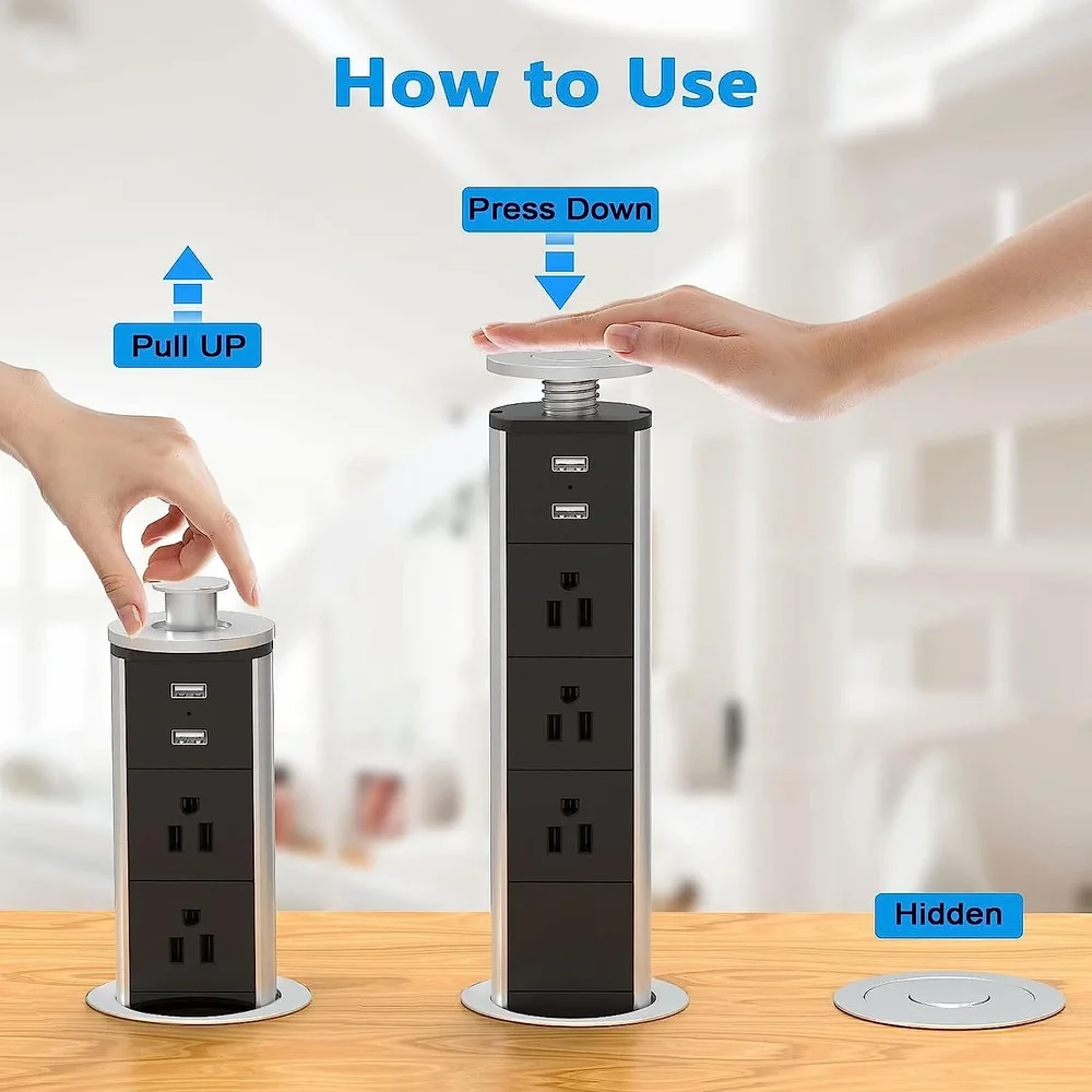 AUDIOVAN 3 Pin Plastic Pop-up Conference Box - Electronics & Electrical by Audiovan Tech Mumbai