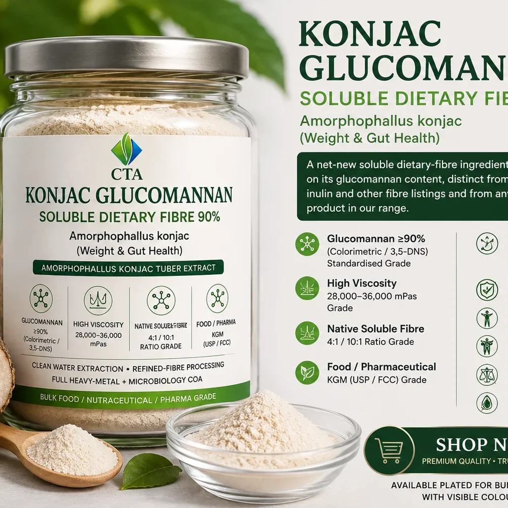 Konjac Glucomannan Powder 90% Purity - Chemicals & Raw Materials by Central Trade Agency Pvt. Ltd.