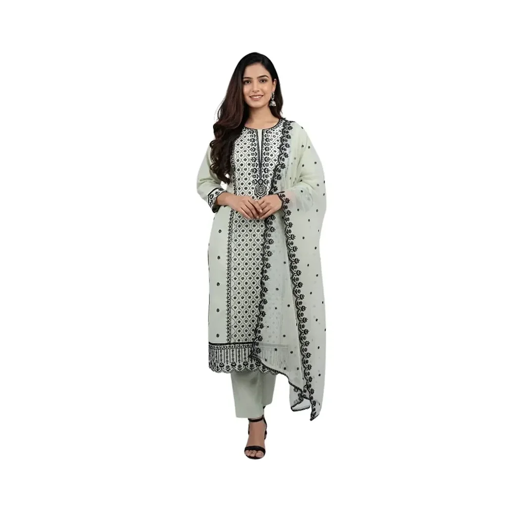 Rayon Viscose Embroidered Kurti Set - Textiles & Apparel by Effortless Fashions