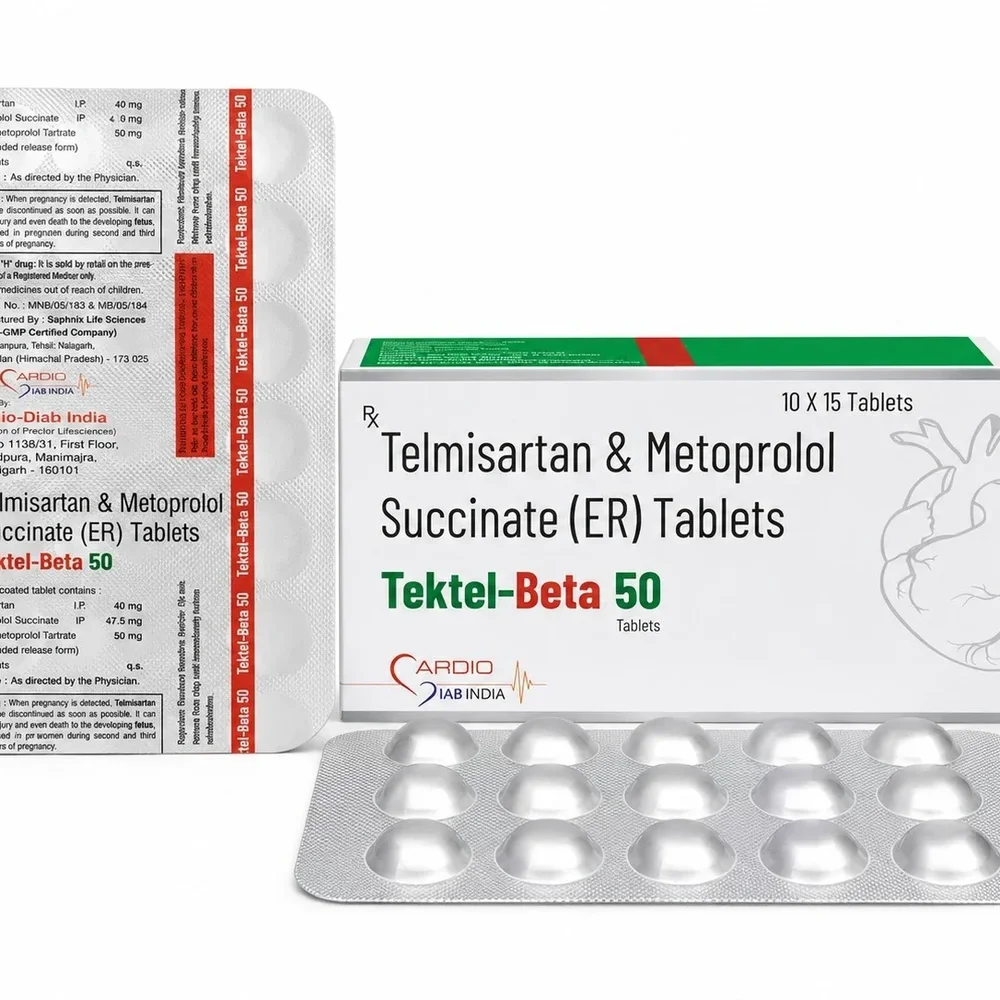 Telmisartan 40 mg Metoprolol Succinate ER 50 mg Tablets - Healthcare & Medical by Prector Lifesciences