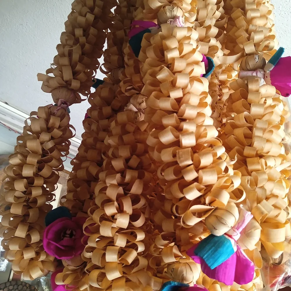 Handmade Wooden Curl Puja Mala - Handicrafts & Gifts by Sumasusheel Arts and Furniture