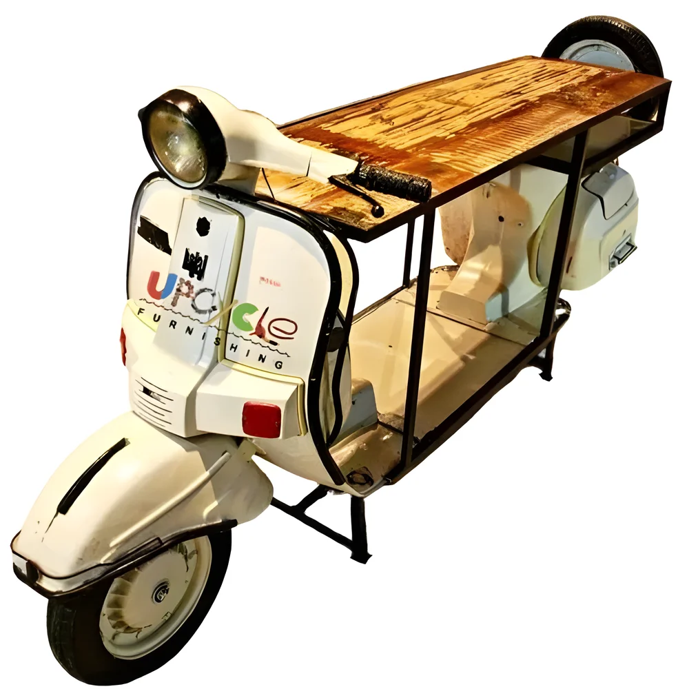 Vintage Scooter Table UF 1095 - Furniture & Interiors by Upcycle Furnishing India