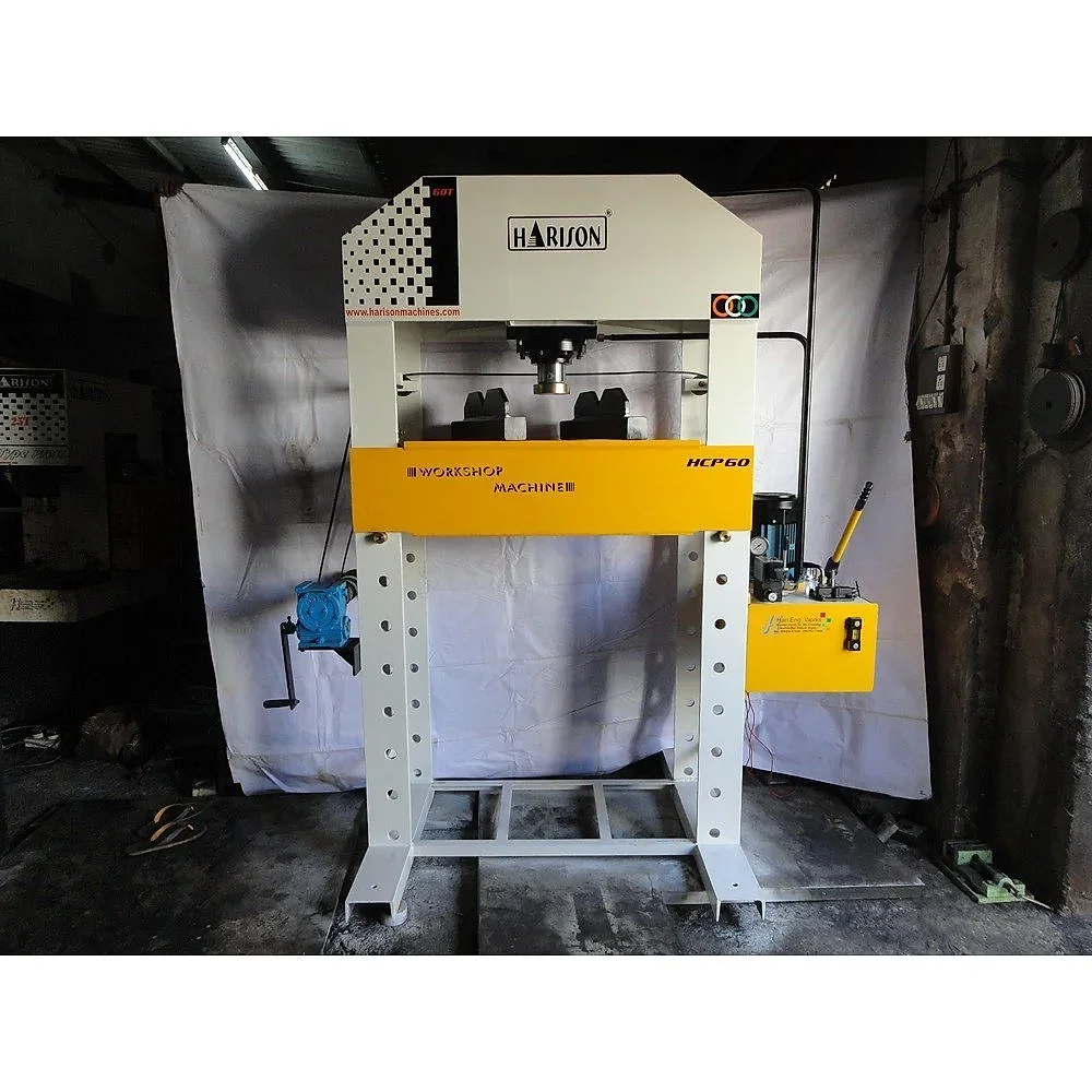 Mild Steel 60 Ton Semi Automatic H-frame Hydraulic Press - Machinery & Equipment by Hari Engineering Works