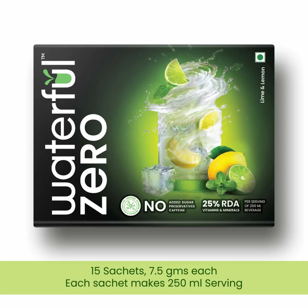 Waterful Zero Lime & Lemon Energy Drink - Food & Agriculture by Stranza Brands Pvt. Ltd. - Branch