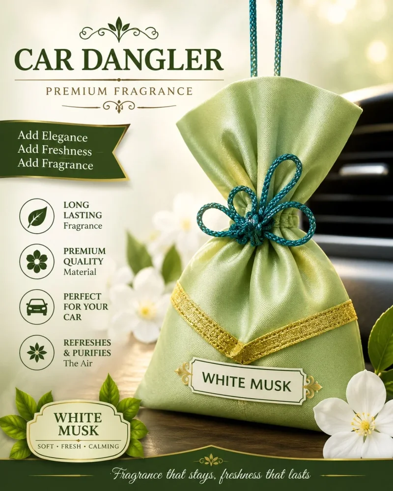 Hanging Floral Musk Air Freshener Card - Home & Kitchen by Brigis Herbal Products