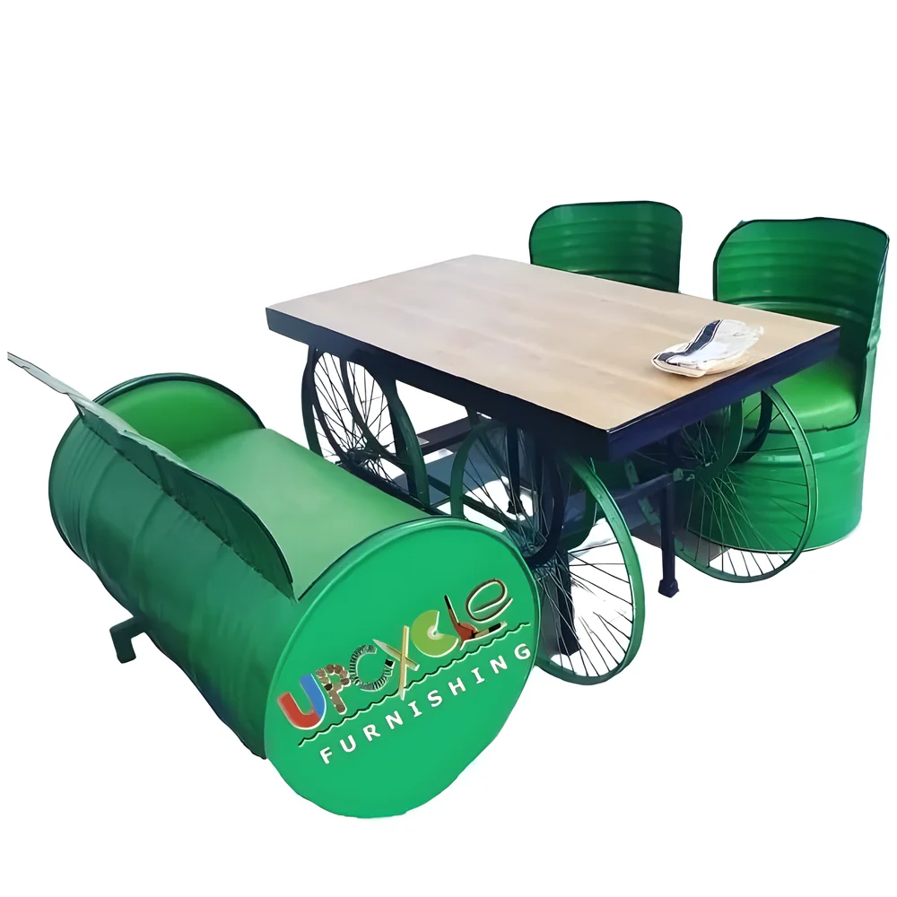 4 Seater Furniture Set with Thela Table - Furniture & Interiors by Upcycle Furnishing India