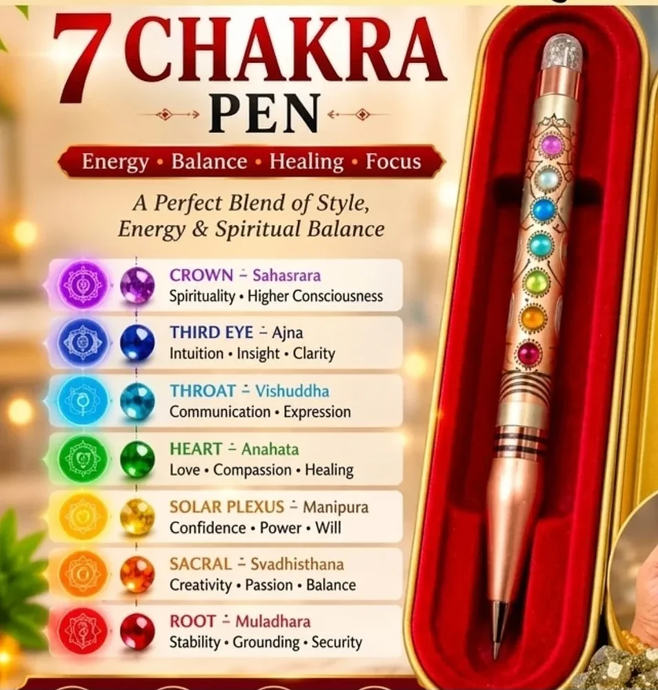 Seven Chakra Design Pen - Paper & Stationery by Sarah Agate
