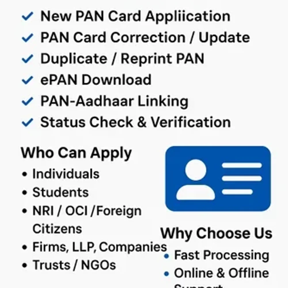PAN Card Amendment and Modification Services - Business & Professional Services by Digital Gst Hub