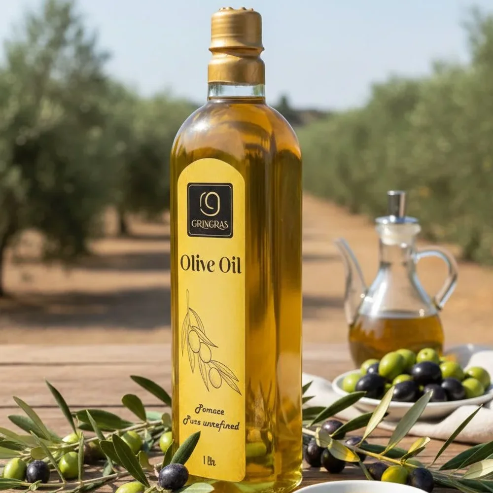 GRINGRAS Pomace Olive Oil 1 Ltr - Food & Agriculture by Gringras Exim