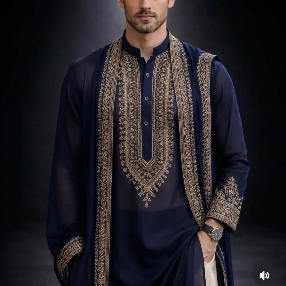 Indowestern Men's Kurta Set - Textiles & Apparel by Bestsellers