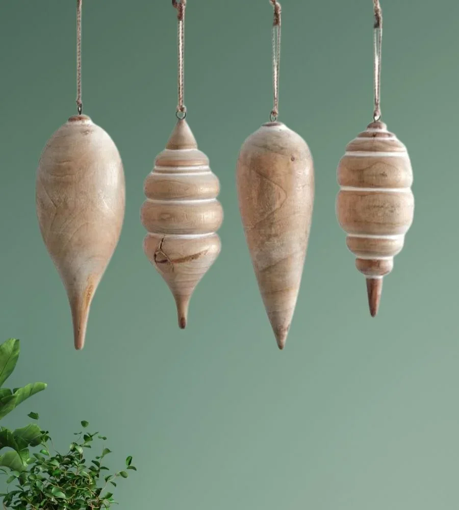 Wooden Christmas Hanging Decorations - Home & Kitchen by Razvi Exports