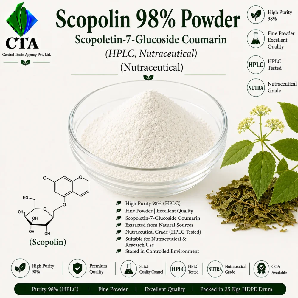 Scopolin 98% Powder API Intermediate - Chemicals & Raw Materials by Central Trade Agency Pvt. Ltd.