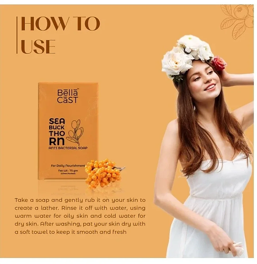 Grade-I Sea Buckthorn Soap - Beauty & Personal Care by Teamex