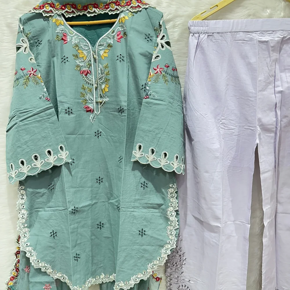 Embroidered Lawn Salwar Kameez Material - Textiles & Apparel by Ayzel Pvt. Ltd.