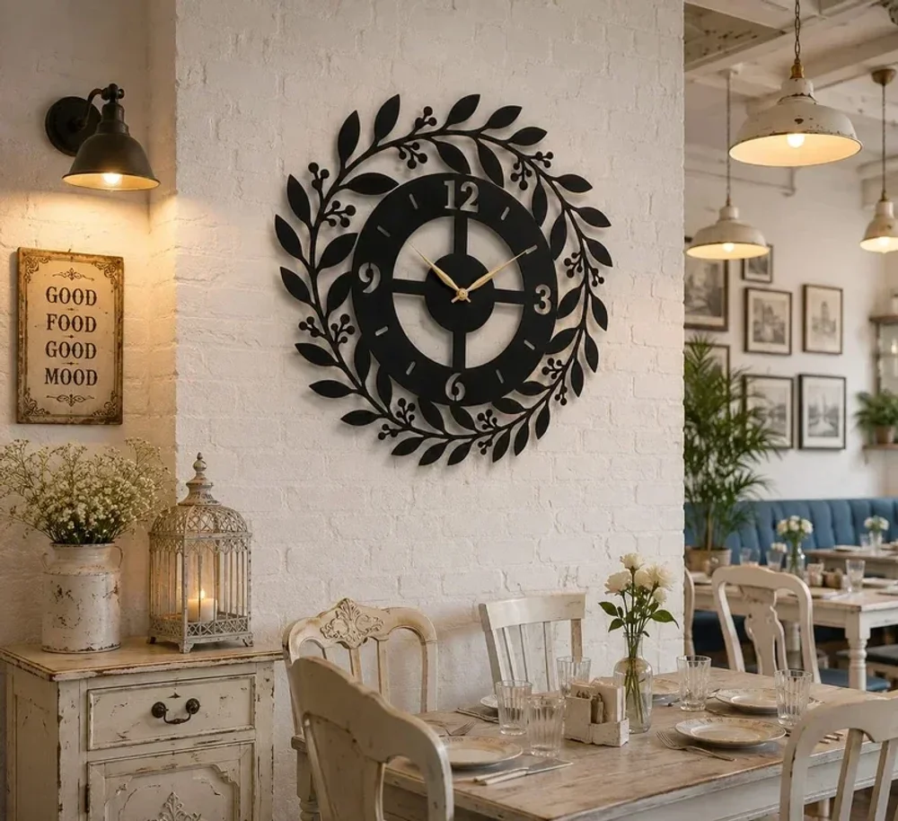 Decorative Metal Wall Clock - Home & Kitchen by Golden Engg Works